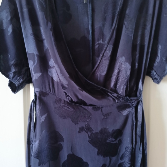 Blue Navy Wrap Dress - Picture 5 of 7